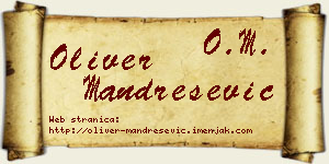 Oliver Mandrešević vizit kartica